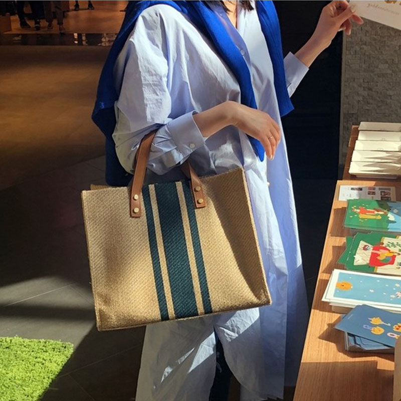2024 Korean Style Women's Large Canvas Shoulder Crossbody Handbag - Simple Professional Commuter Fashion