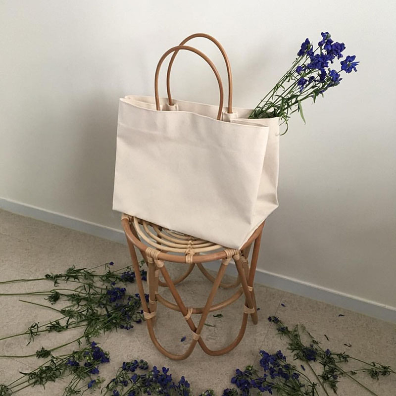 2024 Minimalist Large Capacity Shoulder Canvas Tote Bag - Dongdaemun Style Women's Shopping Bag