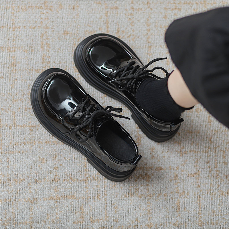 2025 New Women's Genuine Leather British Style JK Loafers, Retro College Thick Sole Shoes for Autumn