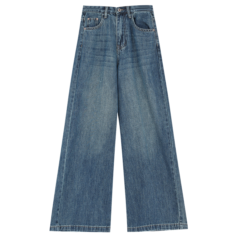 25-Year Summer Slimming Wide-Leg Jeans for Women | Loose Floor-Length Straight Pants | Casual 90s Style Fashion