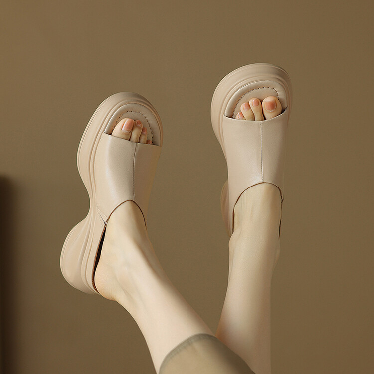 6 cm Thick Sole Italian-Style Soft Sole Shoes - Comfortable Genuine Leather for All-Day Wear - Age-Reducing Footwear