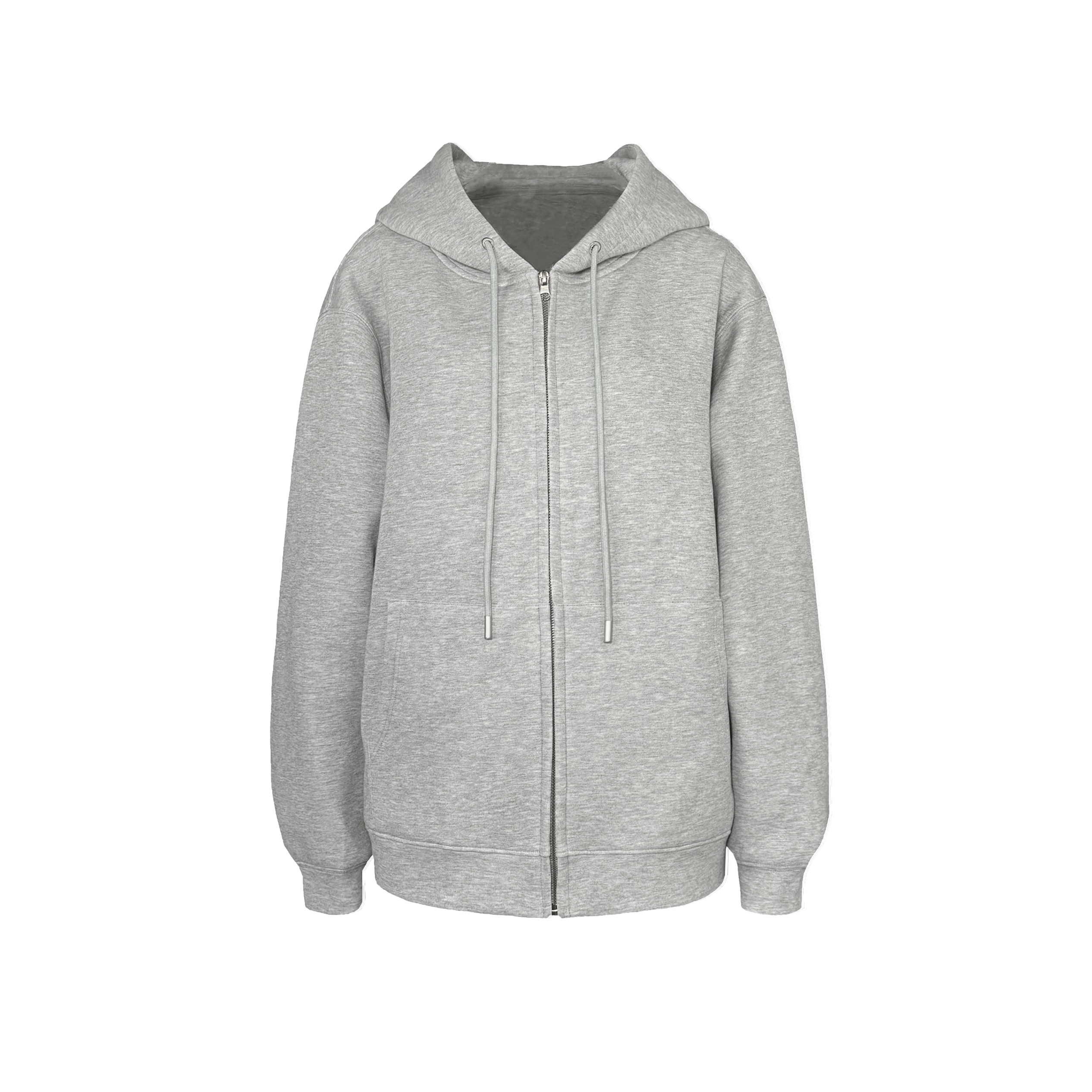 Air Layer Profile Loose Hooded Zip-Up Sweatshirt Jacket for Casual Y2K Style