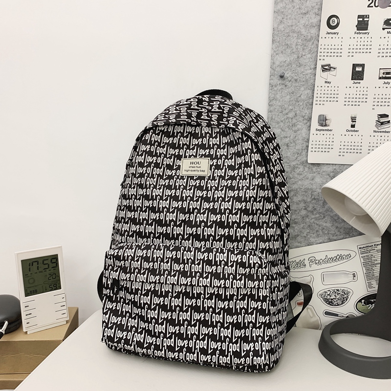 American-Style Printed Backpack for Students - Large Capacity Sports Book Bag for Boys, Trendy High School Essentials