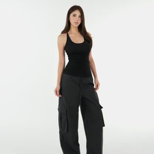 Basic U-Neck Slim Fit Spaghetti Strap Tank Top - Women’s Essential Top, Casual Wear, Layering Piece, Y2K Style