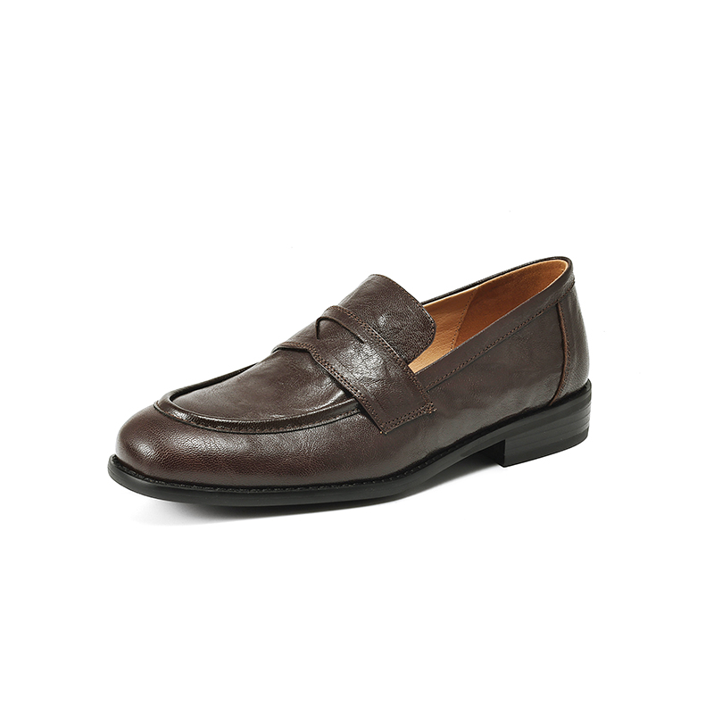 Black Sheepskin Flat Loafers for Women - 2025 Summer Round Toe Slip-On Leather Shoes, Y2K Inspired Comfort Fashion