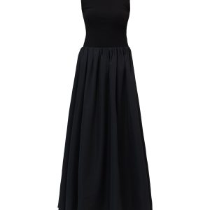 Black Slim Fit Vest Dress - Original Knitted Splicing Design for a Chic Look - Perfect for 90s and Y2K Fashion Lovers