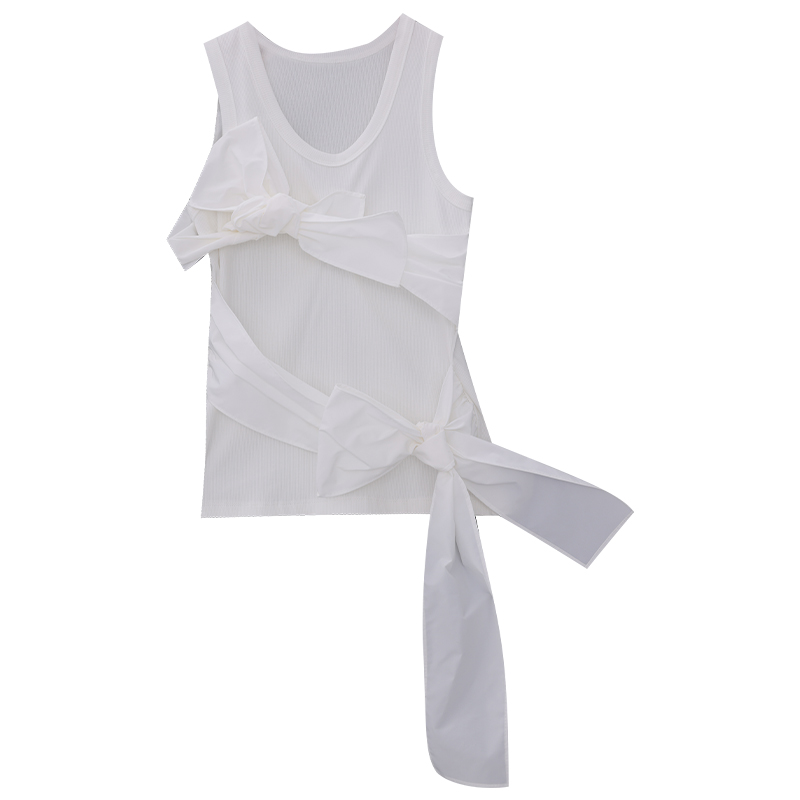 Butterfly Tie Design Sleeveless Tank Top for Women - Slim Fit Summer Style, Perfect for 90s and Y2K Fashion Lovers