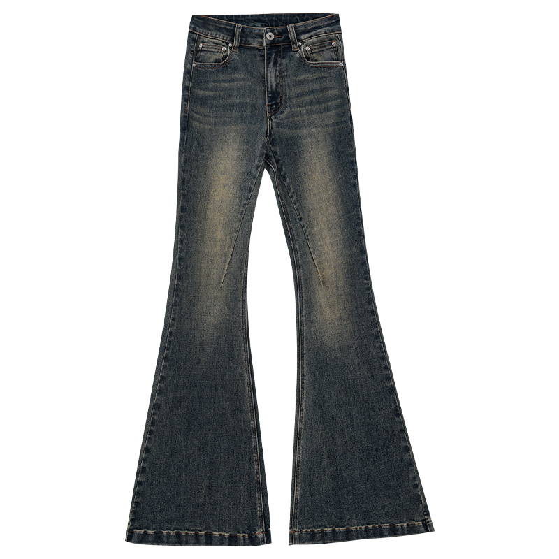 California Sunset Vintage Jeans for Women - Slim Fit Flared Pants, Spring/Summer 90s Style American Fashion