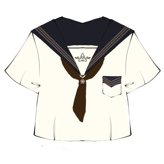 Camellia Cloud Sailor Girl JK Uniform Set - High School Sailor Suit with Long and Short Sleeve Tops, Classic Style, Y2K Fashion