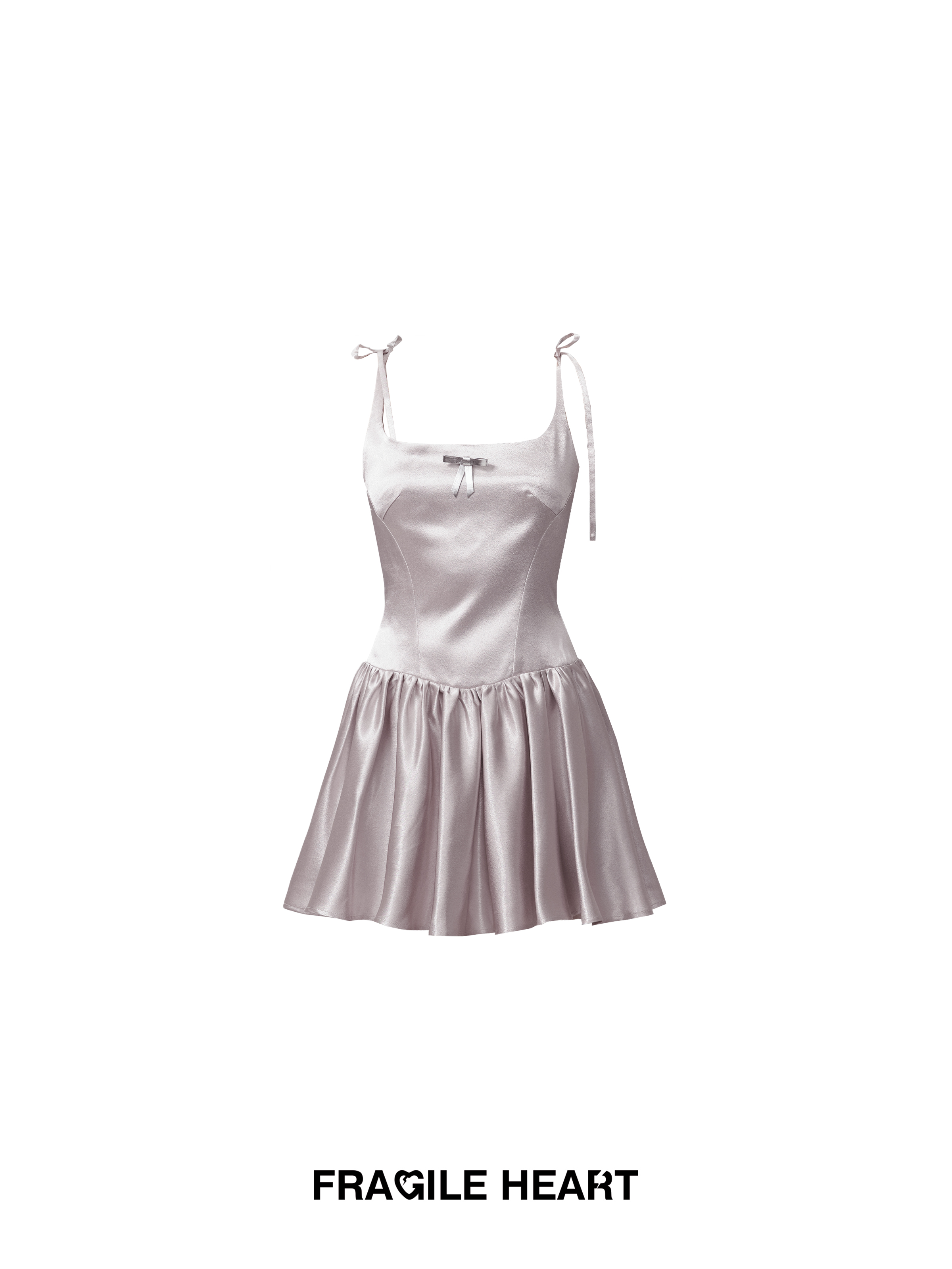 Champagne Latte Silver Powder Flowing Strap Dress - Elegant Princess Style, Perfect for Parties and Special Occasions