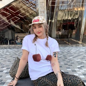 Cherry Print Round Neck Short Sleeve T-Shirt for Women - Versatile Loose Slim Fit Top for Spring/Summer 2025 Fashion