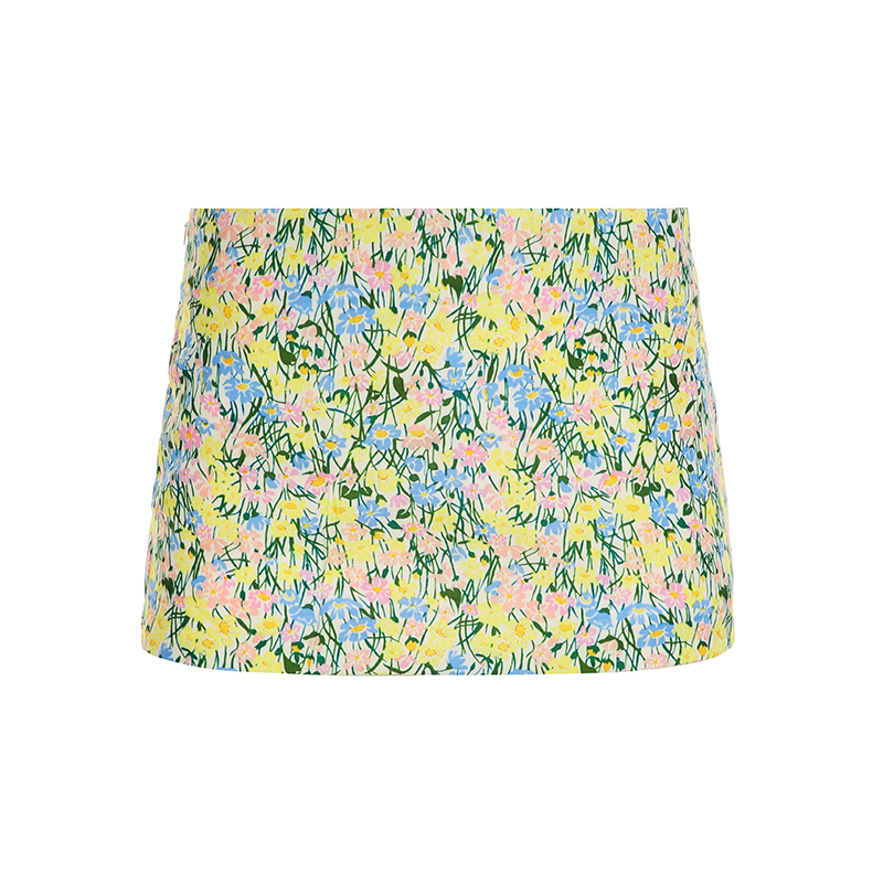 Colorful Dopamine Floral Half-Skirt Set - Women's Floral Strap Vest and Short Skirt, Y2K Style, Trendy Summer Outfit
