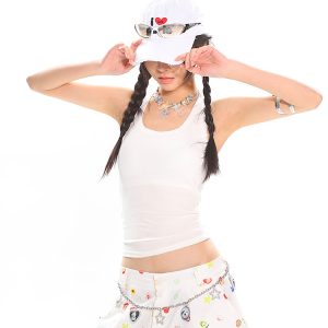Colorful Summer Tank Top for Women - Slim Fit High-Quality Dopamine Movement Design, Trendy Casual Wear, Y2K Style