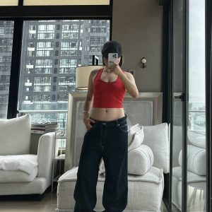 Deep Roast Black Blue Lazy Workwear Jeans - Casual 90s Style Chillin' Denim for Effortless Everyday Look