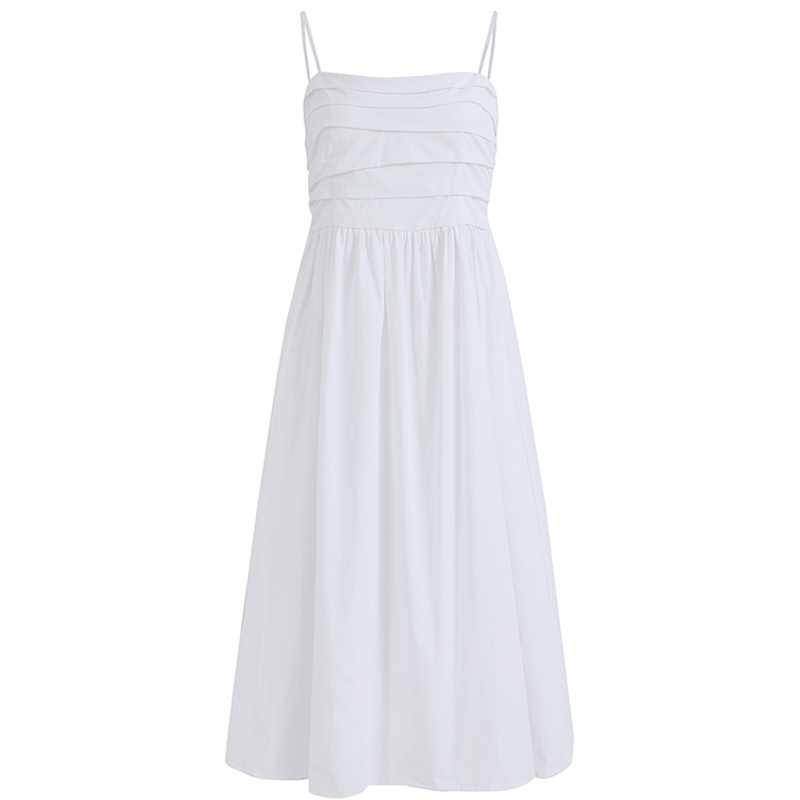 Elegant Goddess Long Black Dress - French Style Vacation Sling Dress for Summer 2025 Women's Fashion