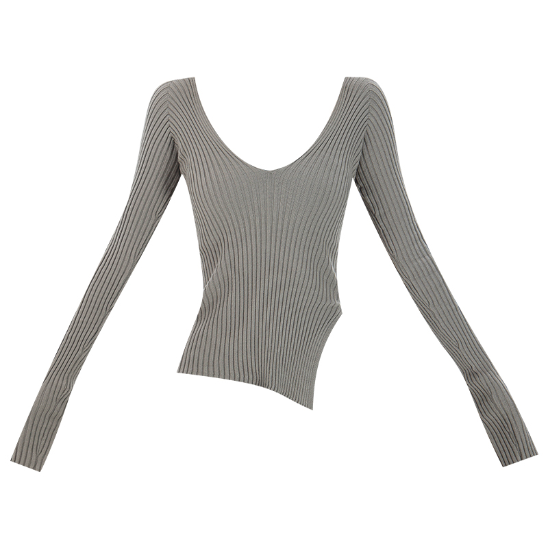 Elegant Off-Shoulder Knit Sweater Top for Women - Autumn Fashion, Cozy Style, Trendy Layering Piece