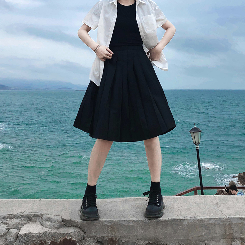 Flared Umbrella Pleated Midi Skirt - High-Temperature Slimming Design, A-Line, Wrinkle-Resistant, Versatile for Spring & Summer Wear