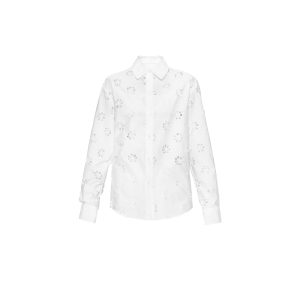 Floral Gradation 3D Hollow Cutout Sheer Shirt and Skirt Three-Piece Set - Y2K Style Chic Ensemble for Effortless Layering