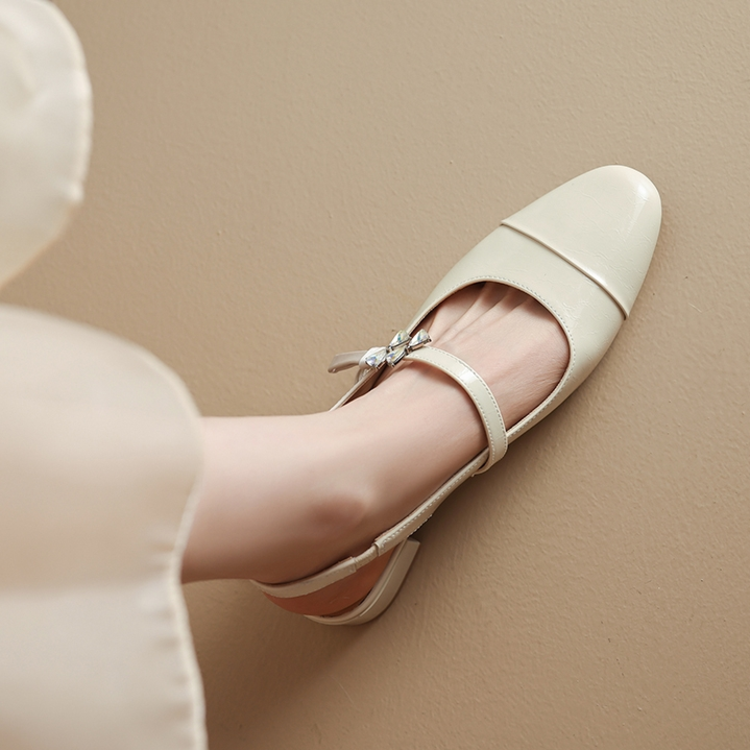 French Fairy Style Chunky Heel Backless Open-Toe Sandals for Women - Elegant Spliced Design, Perfect for Y2K and Summer Fashion