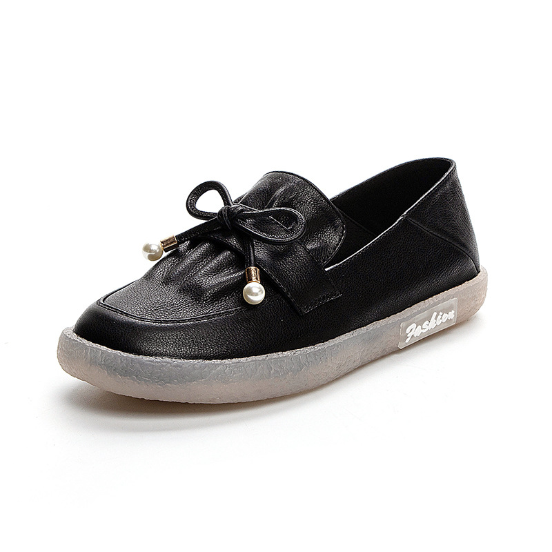 Italian-Style Genuine Leather Flat Loafers for Women - Soft-Soled, Non-Slip Comfort Shoes, Perfect for Casual and Chic Outfits