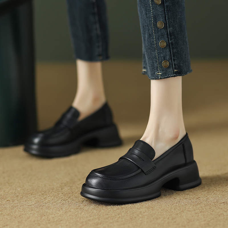 Italian-Style Soft-Soled Loafers - Comfortable Fashionable Shoes for Versatile Wear, 5 cm Heel, Perfect for Everyday and Casual Outfits