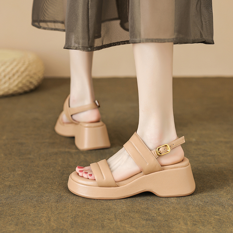 Italian-Style Soft-Soled Women's Shoes - Genuine Leather, Comfortable Outdoor Fashion Footwear, Trendy 5.5 cm Heel