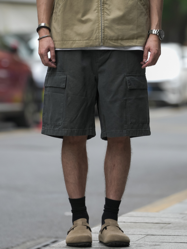Japanese-Style Vintage Outdoor Work Shorts for Men and Women - Loose-Fit Summer High Street Straight Five-Point Pants