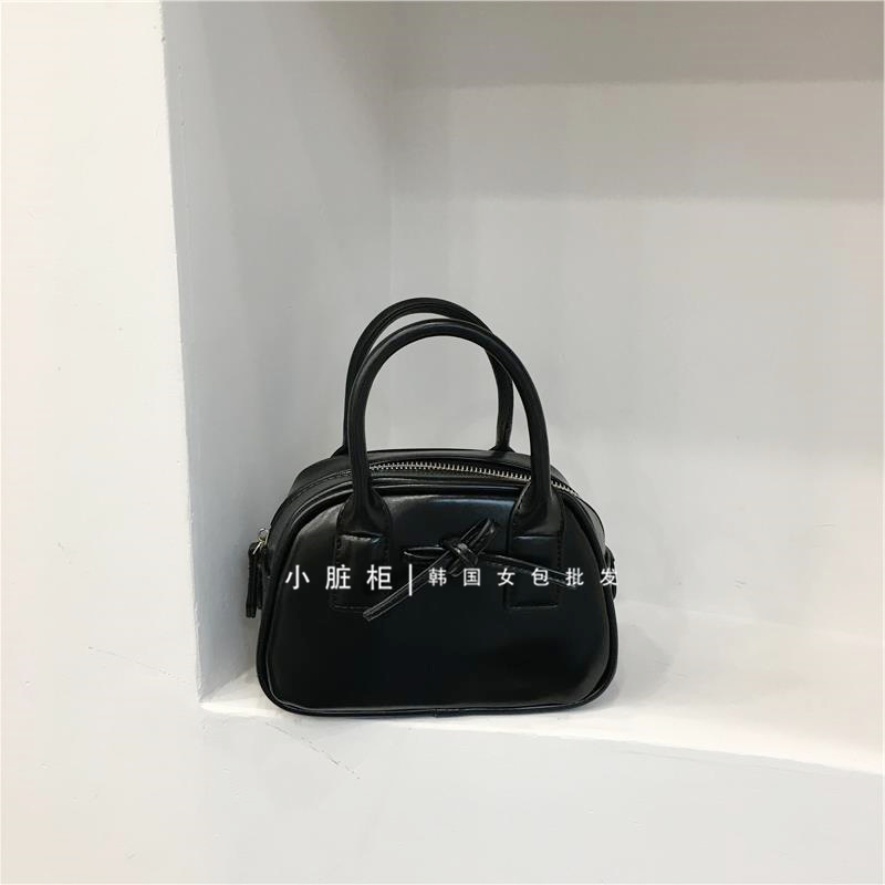 Korean Style Bowknot Handheld Bowling Bag - Small Crossbody Shoulder Bag for Spring 2025 Fashion