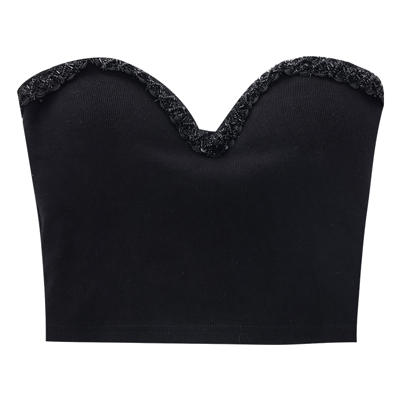 Lace Camisole for Women - Dazzling Night Slim Fit Strapless Top, Elegant Evening Wear, Perfect for 90s and Y2K Styles