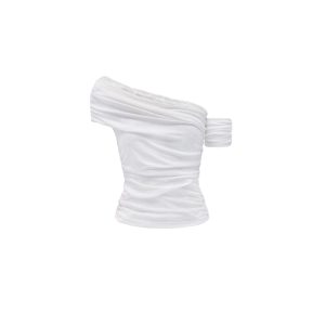 Lace Splicing Asymmetrical One-Shoulder Summer Top and Dress Set - Women's Pure Desire Style, Trendy 90s Y2K Fashion