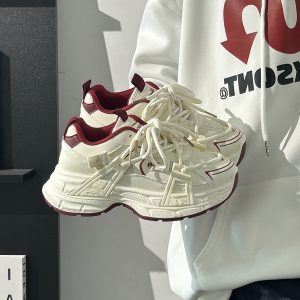 Lightweight Mesh Dad Shoes for Women - Breathable Cocoa Egg Milk Sports Sneakers - Trendy 2025 Style