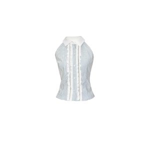 Lime Mint Green Check Puff Sleeve Sweet Top and Skirt Set - Summer Dress Outfit, Perfect for 90s and Y2K Style
