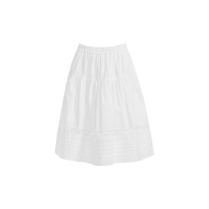 Love Journal White Lace Midi Skirt - Summer Cake Skirt, Feminine Style, Elegant Lace Design, Perfect for 90s & Y2K Fashion