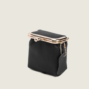 Lychee Pattern Mini Lipstick Bag - Portable Multi-functional Vertical Storage Coin Purse for Makeup & Accessories