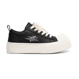Men's and Women's Lightning Derby Shoes - Genuine Leather Casual Sneakers with Milk Flavor Sole - Stylish Commuter Footwear for Couples