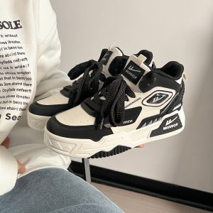 Men's Thick-Soled Sneakers - Korean Style Casual Sports Shoes for Spring & Autumn, Trendy Versatile Footwear