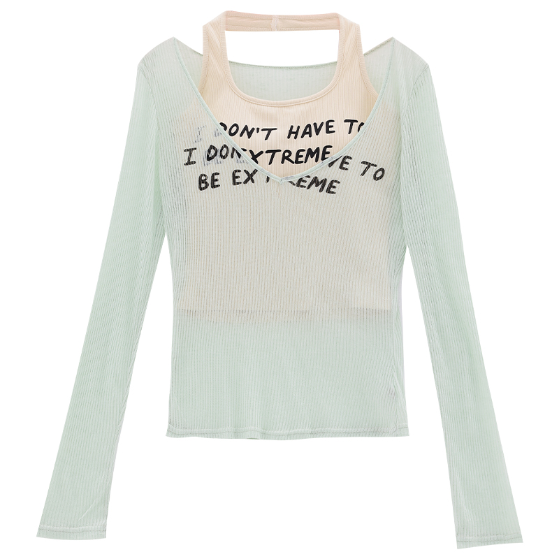 Midsummer Dream Summer Letter Two-Piece Knit Top for Women - Trendy Hot Girl Fashion, Perfect for Y2K and Korean Style Looks