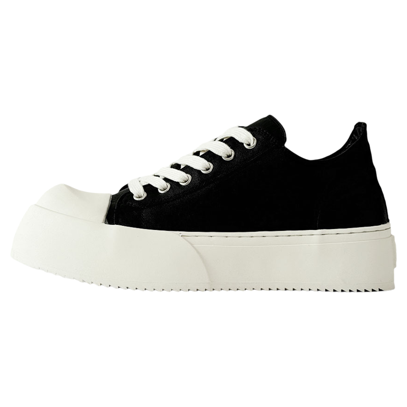 Minimalist Thick-Soled Derby Shoes for Men - Trendy Big Head Design, Casual Leather, High Street Style, Commuting Footwear