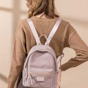 Minimalist Water-Resistant Backpack for Women, Versatile Commuting Book Bag, Stylish Small Backpack for Everyday Use