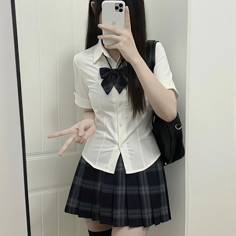Plaid Pleated Short Skirt for Women - JK Uniform College Style - Authentic Spring and Autumn Fashion - 90s Inspired