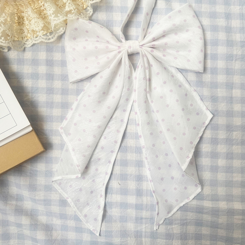 Polka Dot Bow Tie Uniform Accessory - Adjustable Pudding Bear Inspired JK Style Bowknot for Cute Fashion Looks