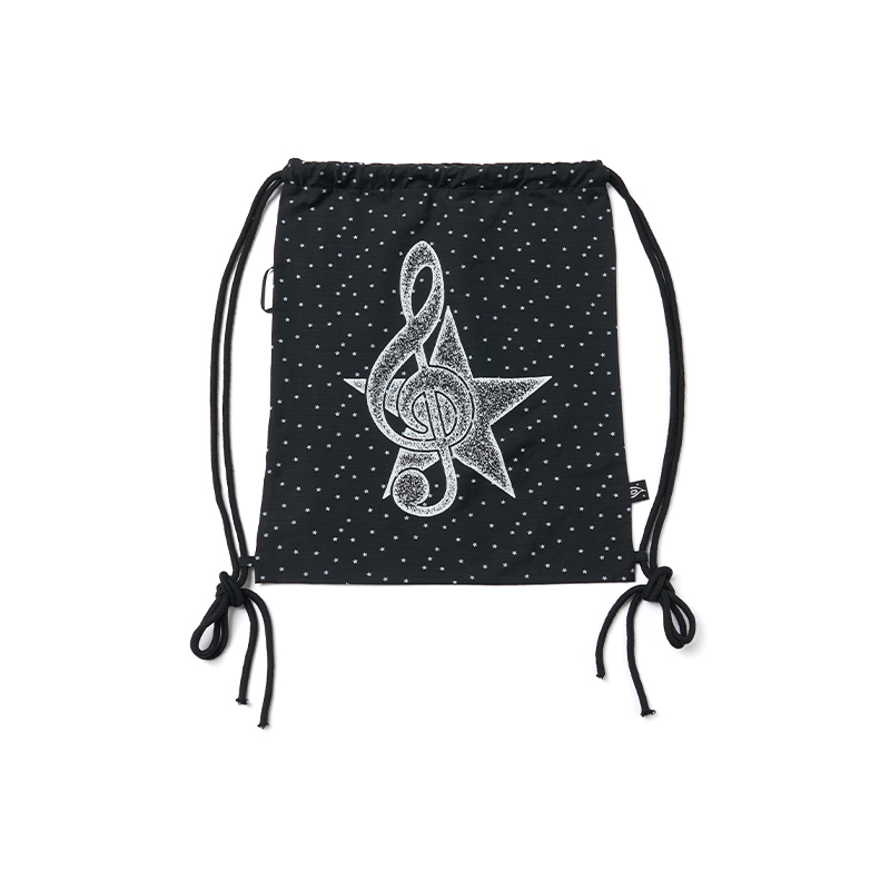 Polka Dot Print Music Note Casual Drawstring Backpack for Stylish Everyday Use