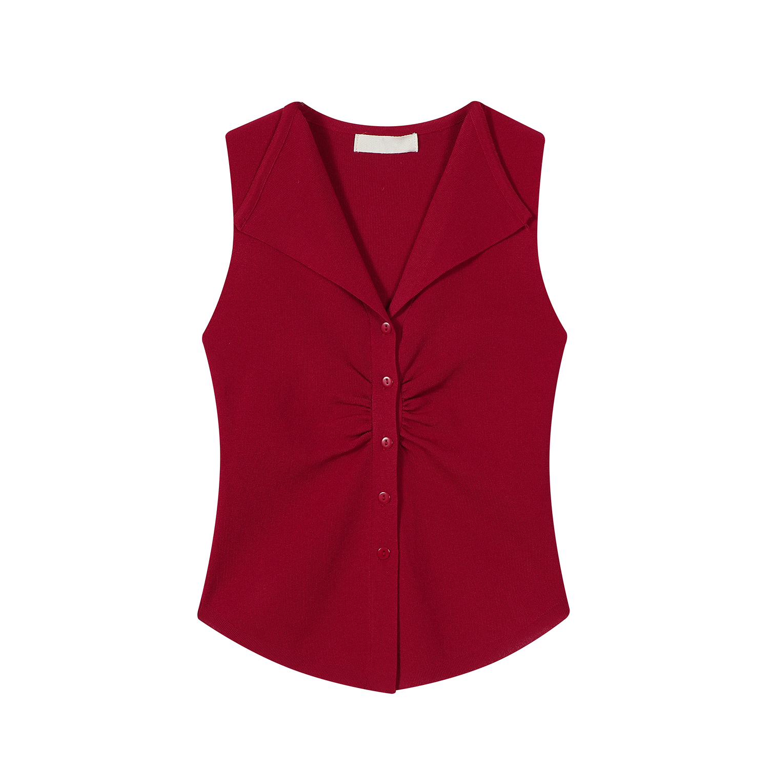 Red Ankara Knitted Vest Top for Women - Sleeveless 2025 Summer Outfit in Pure Desire Style, Trendy and Stylish Design
