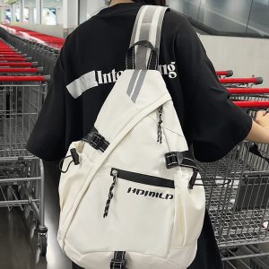 Reflective Cycling Crossbody Bag for Night Safety - 2025 Summer Travel Backpack for Outdoor Sports and Adventure