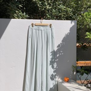 Relaxed Casual Wide-Leg Pants for Comfort - Loose Draping Long Pants Ideal for Air Conditioning and Everyday Wear