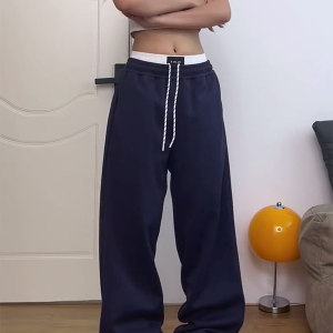 Retro American-Style Elastic Waist Cargo Pants for Women - Trendy Casual Summer 2025 Fashion Must-Have