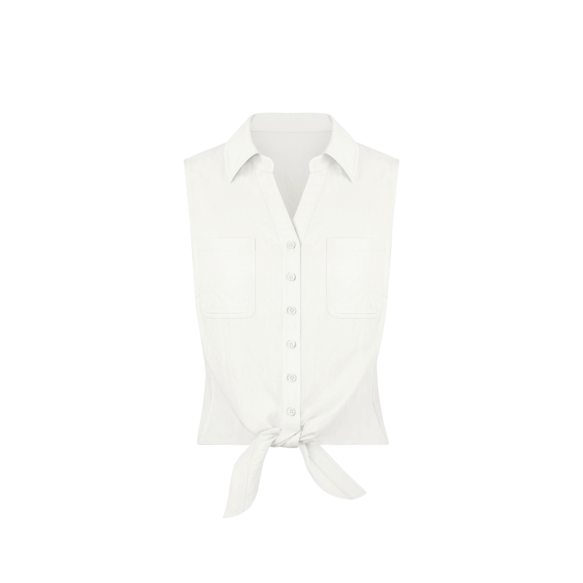 Retro-Style Sleeveless Cropped Shirt Vest Top for Women - Vintage-Inspired Fashion, Perfect for 90s and Y2K Styles