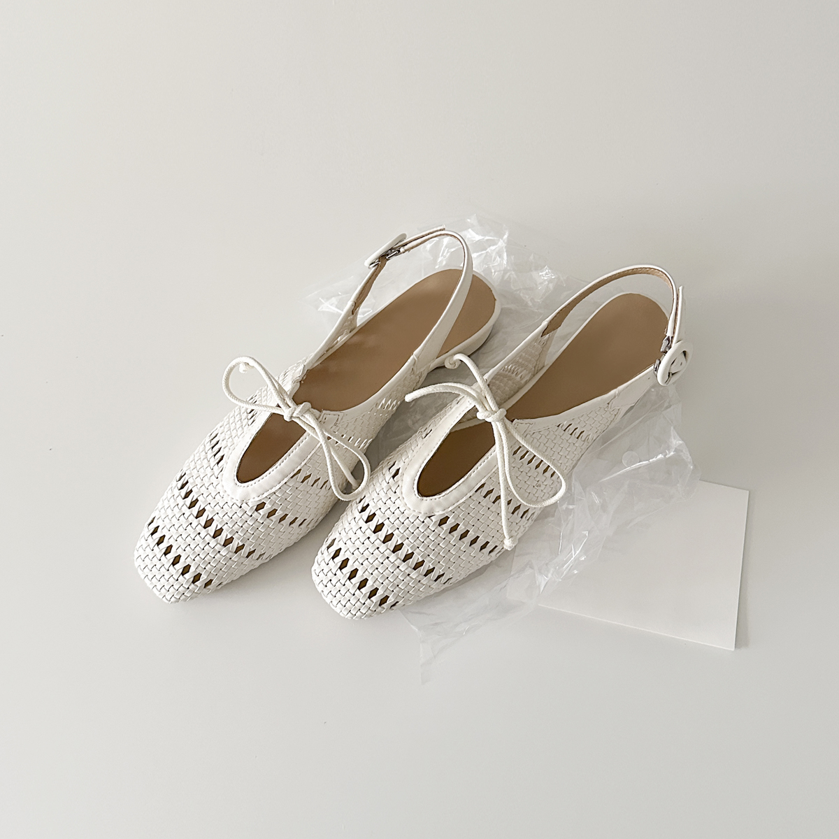Sheepskin Hollow-Out Open-Toe Sandals with One-Strap Buckle and Bow, Chunky Heel Vacation Roman Shoes for Women