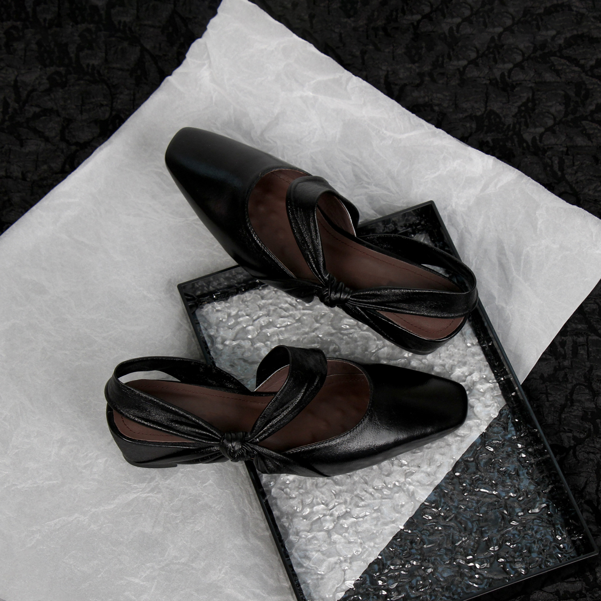 Sheepskin Silver Square-Toe Backless Sandals for Women - Chunky Heel, Two-Way Summer Slippers, Trendy Footwear
