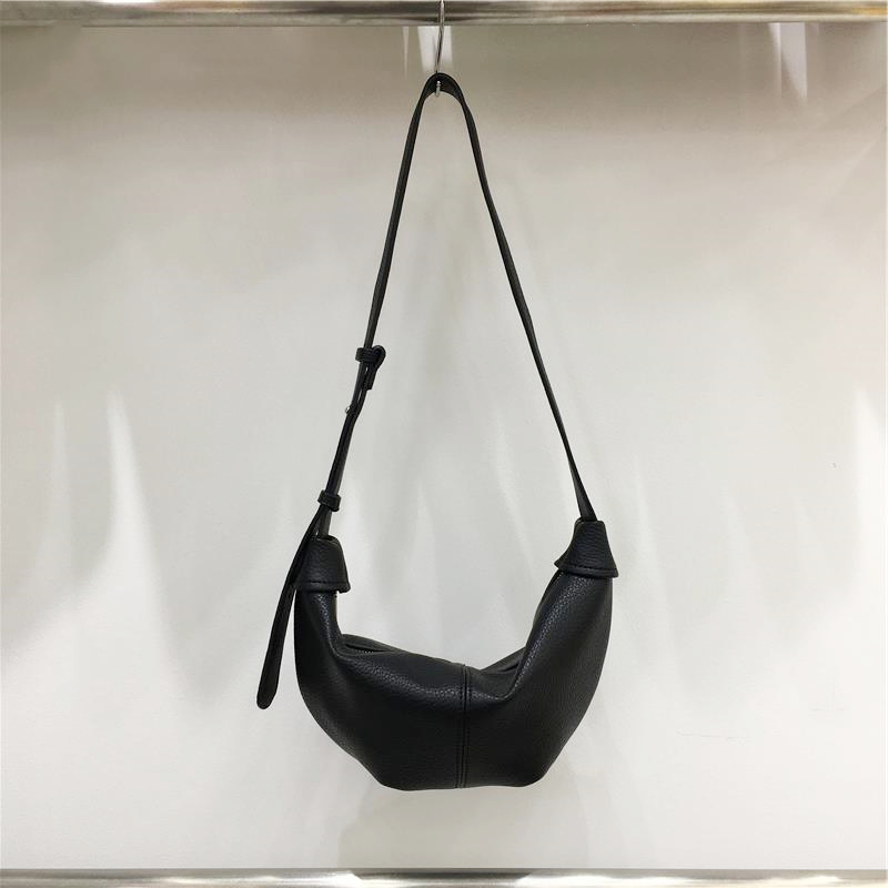 Soft Leather Casual Shoulder Crossbody Dumpling Bag - Niche INS 2025 Style, Lazy Horn Design for Effortless Chic